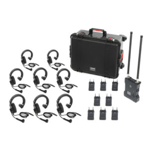 SOLIDCOM M1 WIRELESS INTERCOM SYSTEM - SINGLE MUFF HEADSETS (8 BELTPACKS)